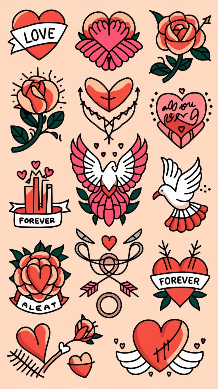 21 Heartfelt Valentine’s Tattoo Ideas for Lovebirds