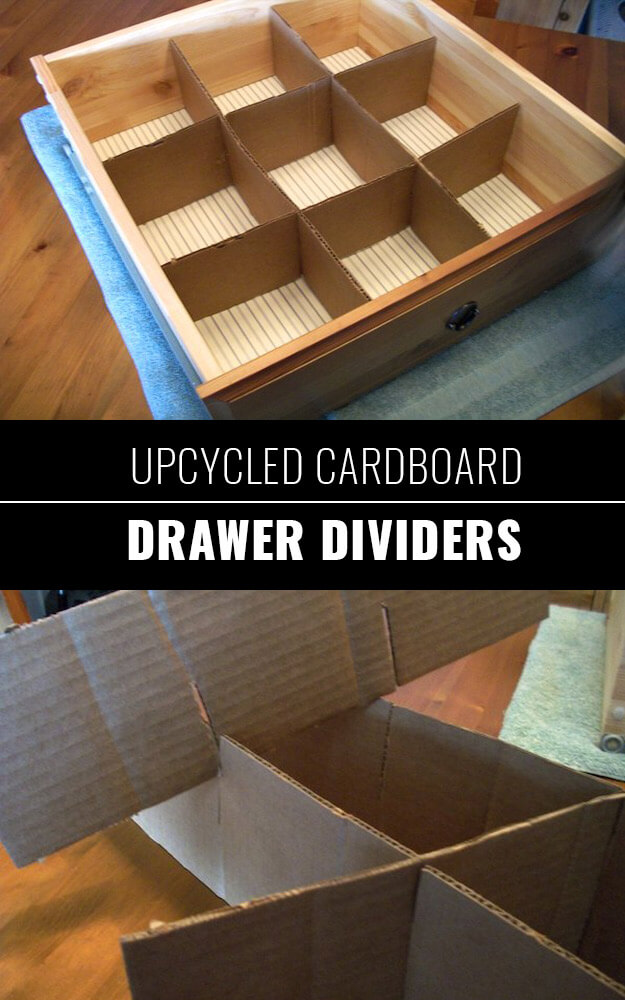 Upcycled Cardboard Drawer Dividers