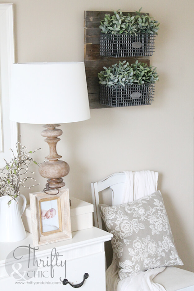 DIY Farmhouse Style Hanging Wire Baskets