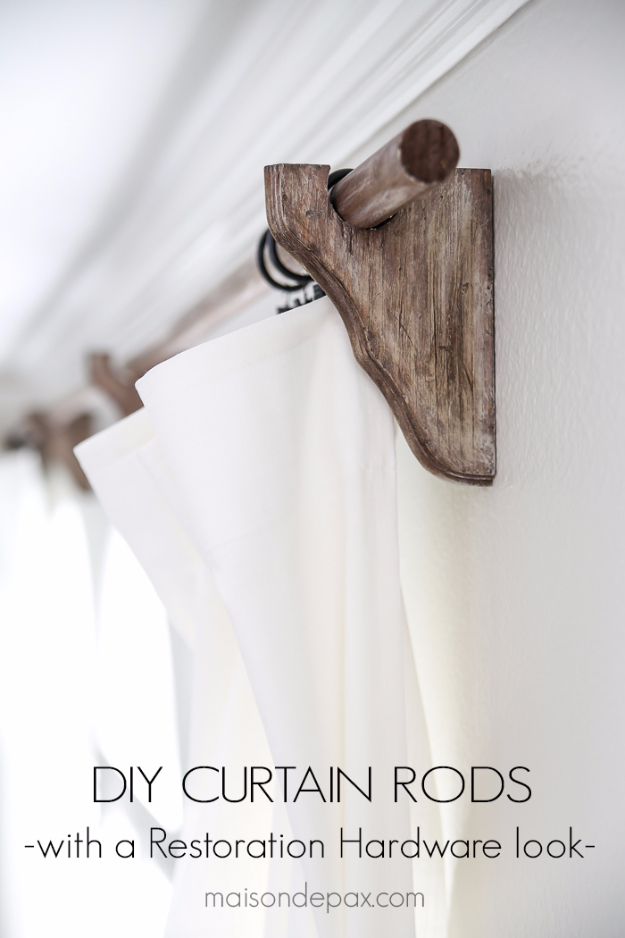DIY Farmhouse Curtain Rods