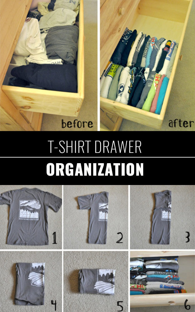 T-Shirt Drawer Organization
