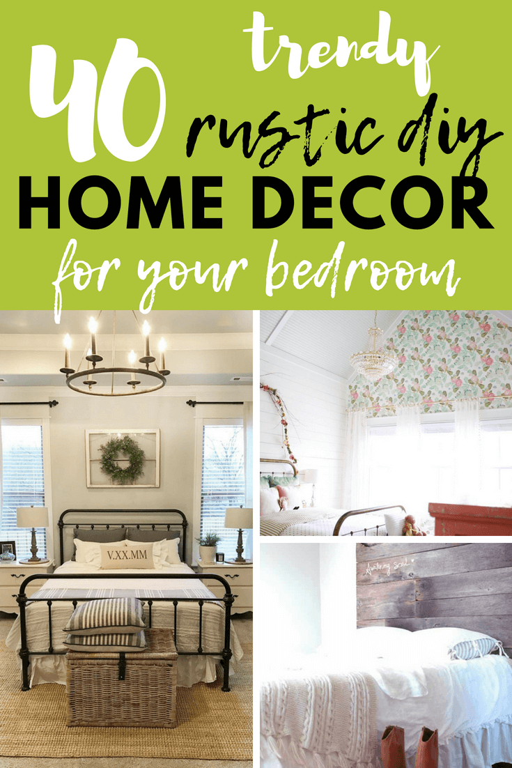 Looking for a rustic farmhouse decor for your bedroom? Here are over 30+ rustic ideas to create beautiful DIY bedroom decor for your home. Get inspired to create own bedroom! #homedecor #bedroomdecor #bedroomideas #bedroomdesign #diymorning