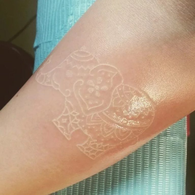 25 Beautiful White Ink Tattoos That You Will Love It