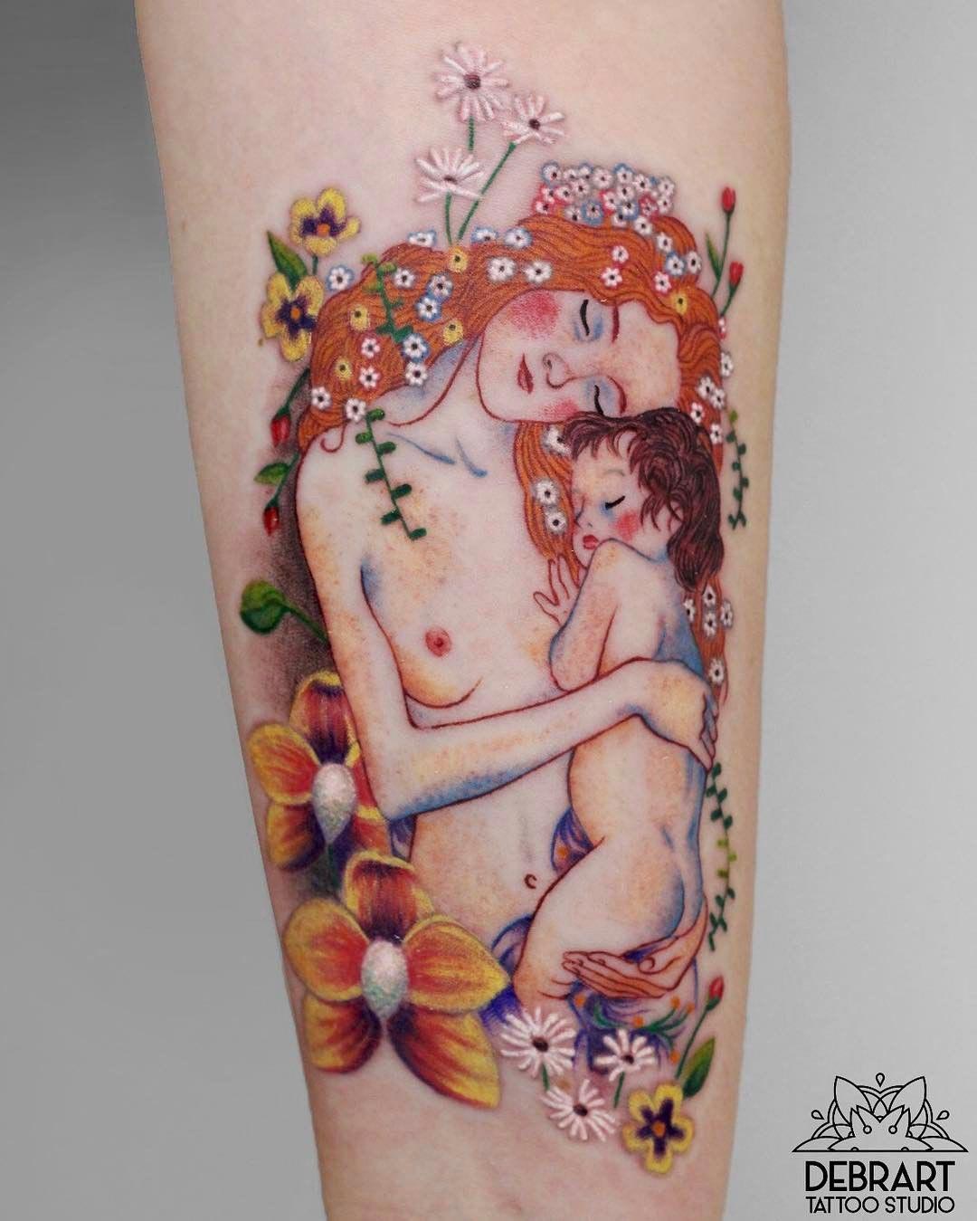 Gustav Klimt's painting tattoo
