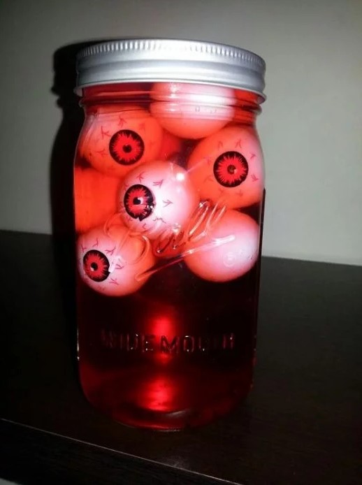 Eyes in a jar.