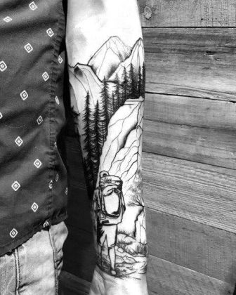 75+ Awesome Hiking Tattoos For Men & Women Who Love The Ourdoors