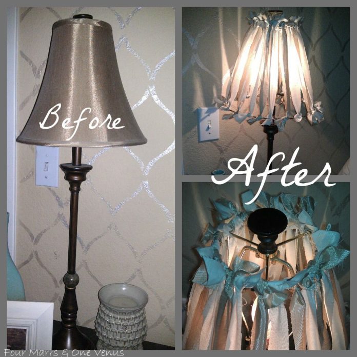 21+ Clever DIY Lampshade With Fabric Makeover Ideas & Tutorials