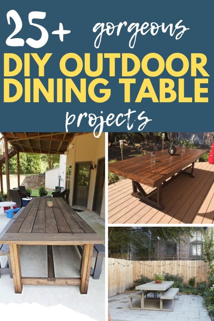 25+ Brilliant DIY Outdoor Dining Table Ideas and Projects (With Plans)