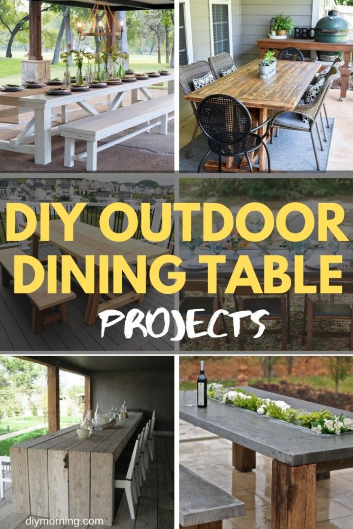 25+ Brilliant DIY Outdoor Dining Table Ideas and Projects (With Plans)