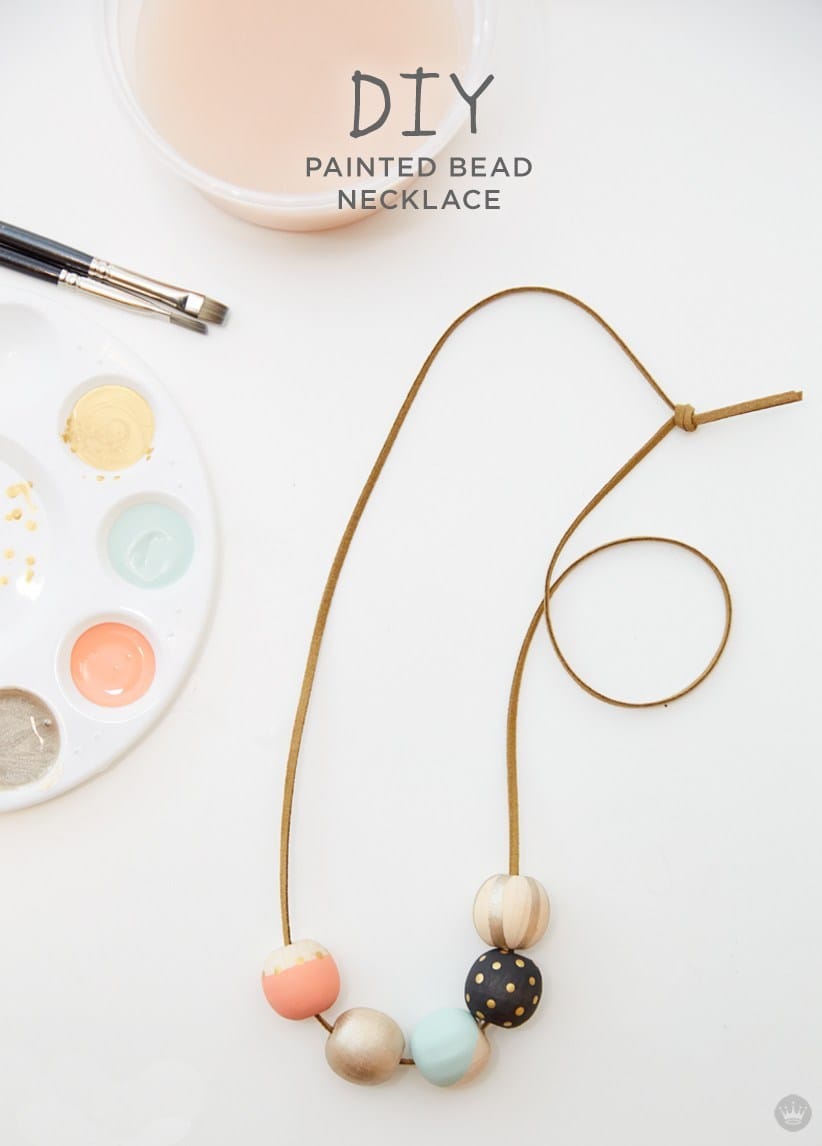 DIY Painted Bead Necklace