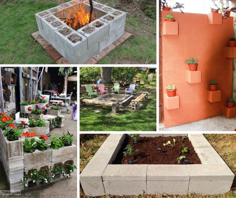 19+ Creative Outdoor Cinder Block Ideas and Projects